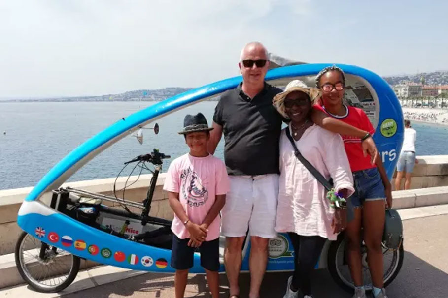 A 1.5-hour private electric rickshaw ride in the French Riviera | Tours ...